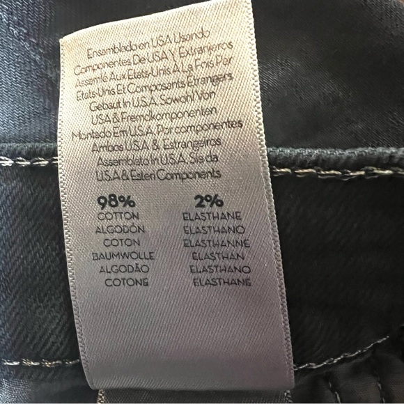 MOTHER Denim Revolve Superior The Vagabond Mini Fray Black Jean Skirt Size 24 - Picture 9 of 10